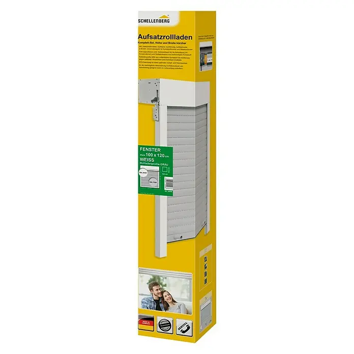 Schellenberg Rollladen-Komplett-Set - Aufsatzrollladen, 100 x 120 cm