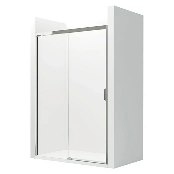 Roca Mampara de ducha frontal Naray L2-E - An x Al: 146,1 x 195 cm, 6 mm, Cromo