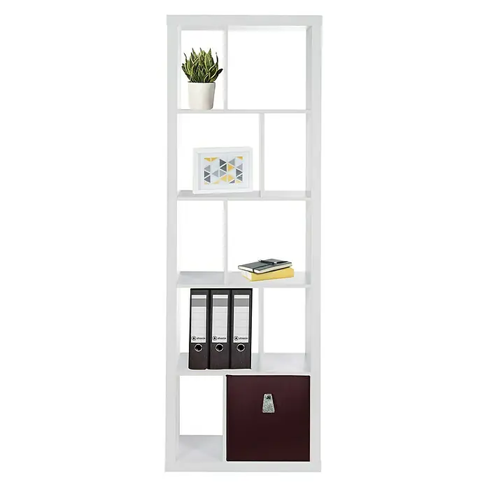 Phönix Fortuna Regal - L x B x H: 35 x 63,4 x 185,9 cm, Weiß - Vorderansicht