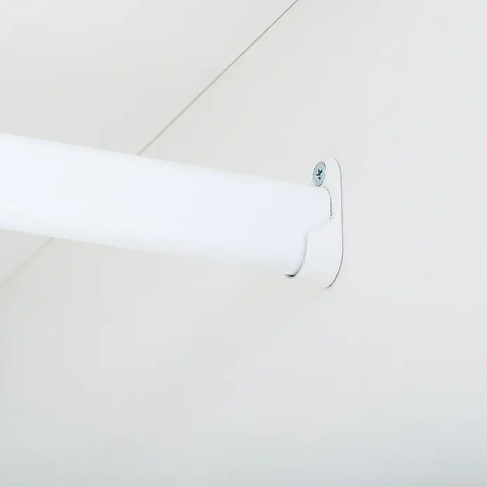 Lundbergs Kleiderstange - L x B x H: 905 x 15 x 30 mm, Weiß, Geeignet für: Kleiderschränke - Vorderansicht