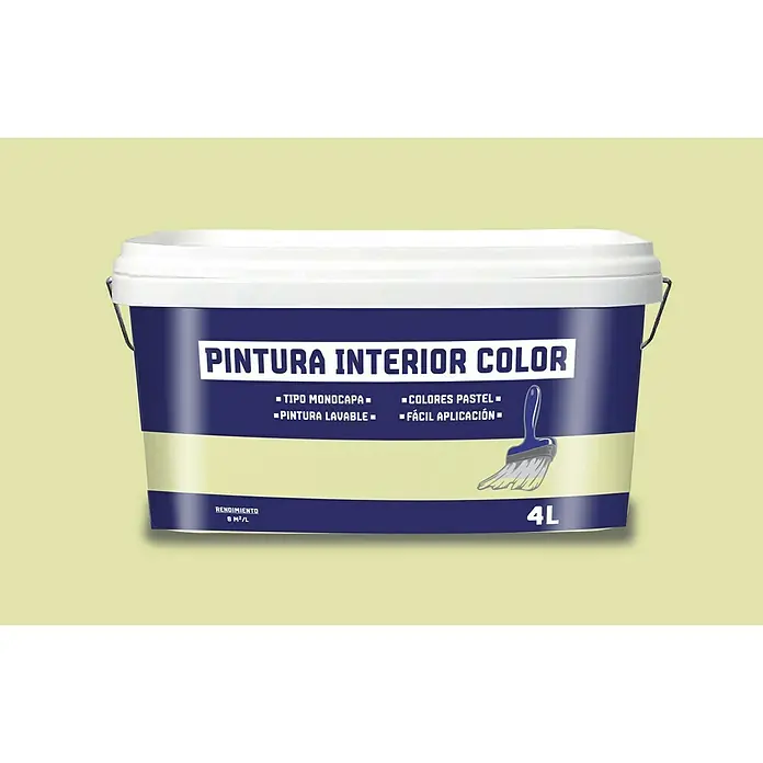 Pintura para paredes Color - Amarillo, 4 l, Mate