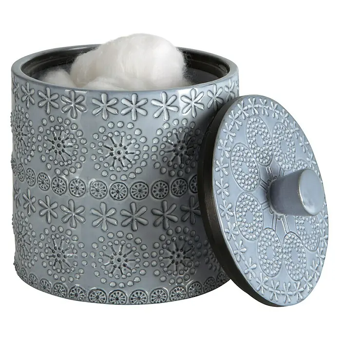 Spirella Relief Organizador - L x An x Al: 9,3 x 9,3 x 11 cm, Gris, Porcelana