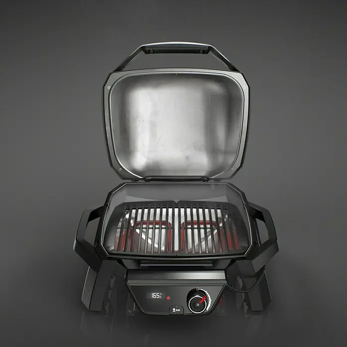 Weber Električni roštilj na kotačima Pulse 1000 - 1.800 W, Dimenzija rešetke za pečenje: 41 x 31 cm - Detaljan prikaz