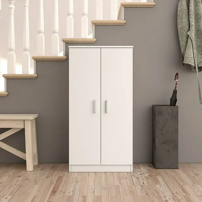 Zapatero Basic - L x An x Al: 36 x 55 x 108 cm, Blanco