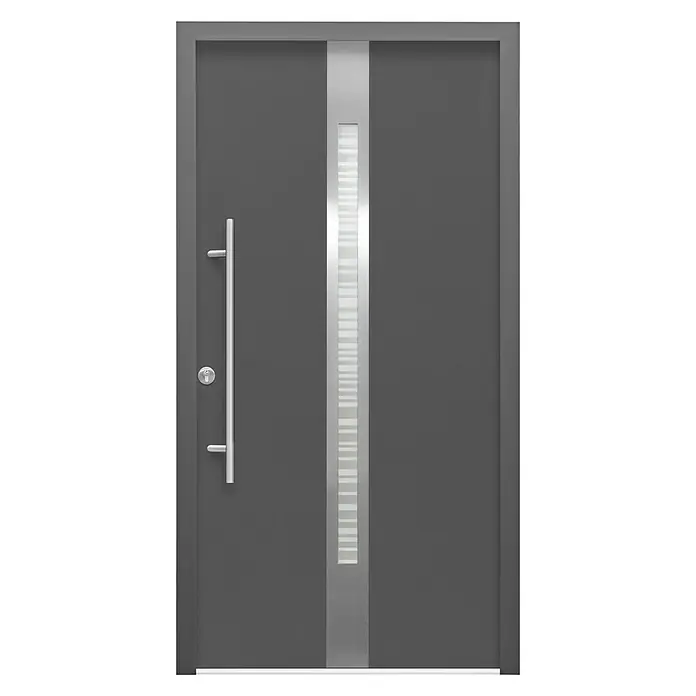 Splendoor Haustür Thermodoor SP20A - 110 x 210 cm, DIN Anschlag: Links, Anthrazit - Vorderansicht