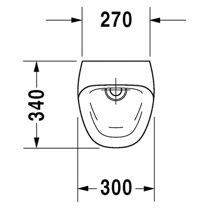 Duravit DuraStyle Urinal - Ohne Spülrand, Mit schmutzabweisender Glasur, Zulauf: Hinten, Absaugspülung, Farbe: Weiß, Ohne Zielobjekt