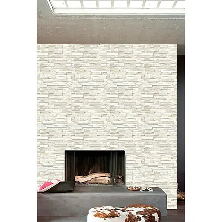 Papel pintado Briqueta gris