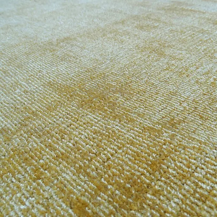 Kayoom Kurzflorteppich Luxury - Gelb, 150 x 80 cm, 100 % Viskose - Detailaufnahme