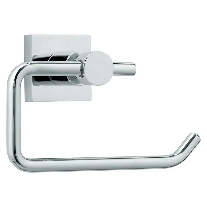 Tesa Hukk Toilettenpapierhalter - Ohne Deckel, Chrom, Glänzend