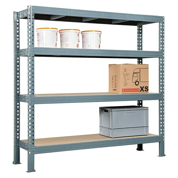 Metalni regal za teški teret Super Heavy - 60 x 200 x 200 cm, Nosivost: 1.000 kg/polica, Uticanje