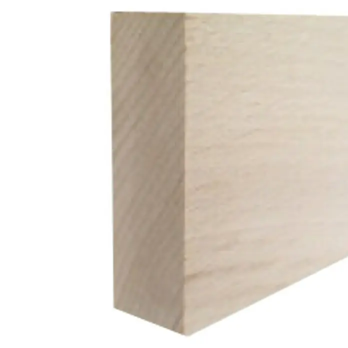 Amco Rechteckleiste - L x B x H: 0,95 m x 20 mm x 150 mm, Esche, Unbehandelt