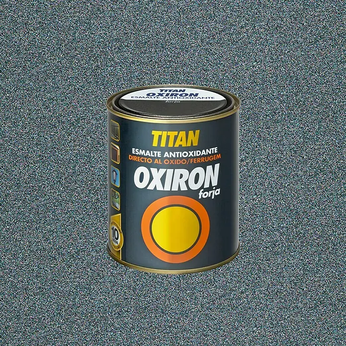 Oxiron Esmalte para metal Forja - Gris acero, 375 ml, Efecto forja