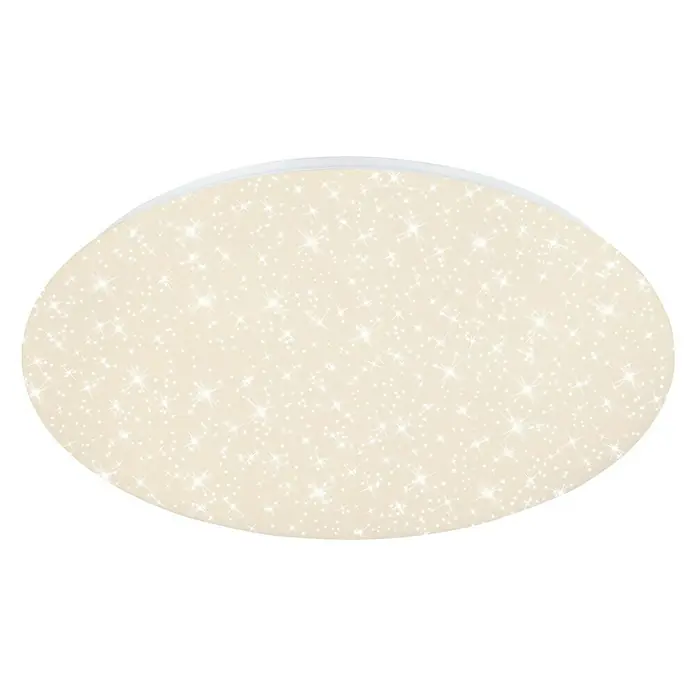 Briloner LED-Deckenleuchte rund Sterne - 40 W, Ø x H: 495 mm x 9,6 cm, Weiß, Warmweiß