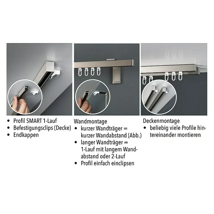 Expo Ambiente Zidni nosač Smart - Srebrne boje, 11,5 cm - Proizvod u upotrebi