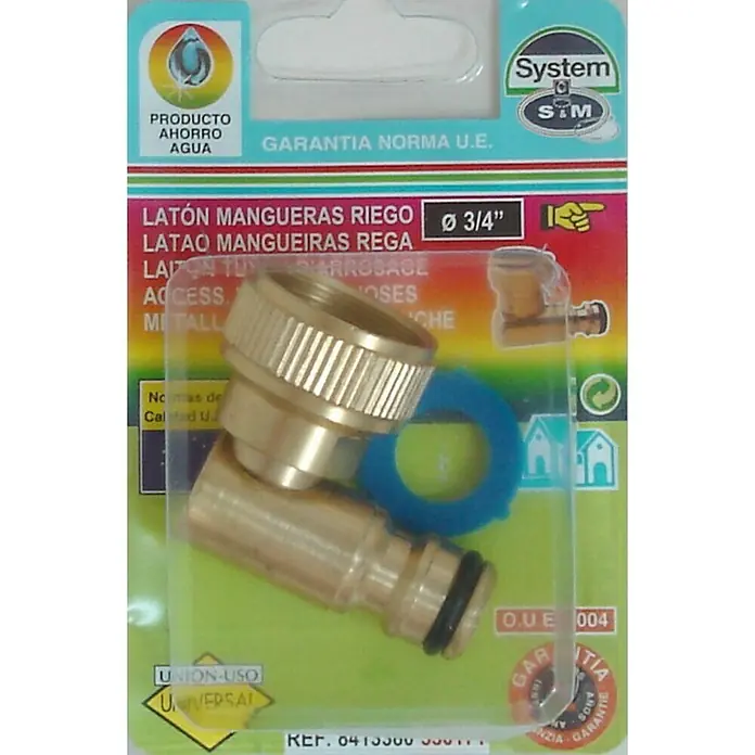 Codo giratorio automático - 1 ud., Latón