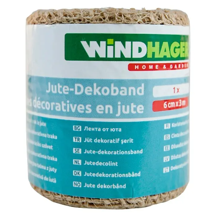 Windhager Jutegewebeband - Natur, L x B: 3 m x 6 cm