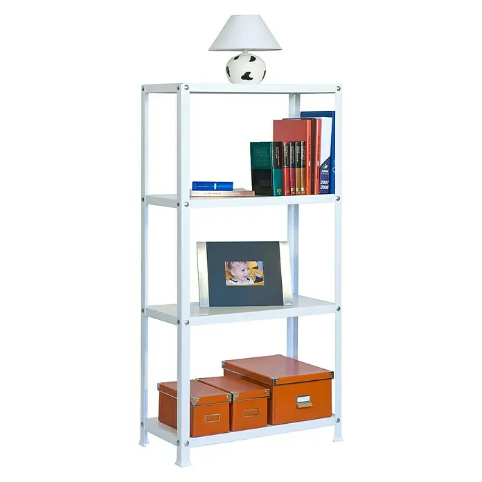 Simonrack Homeclassic Metallregal Home Classic Mini - L x B x H: 30 x 80 x 160 cm, Traglast: 100 kg/Boden, Anzahl Böden: 4 Stk., Schrauben, Weiß - Ansicht von oben