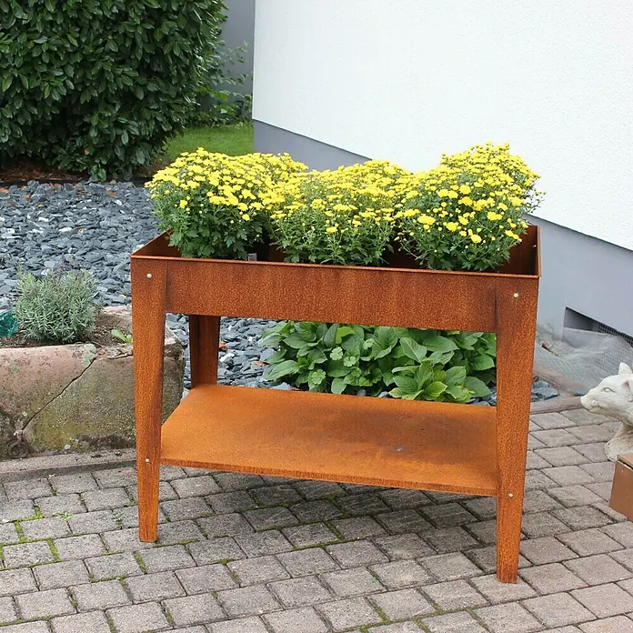 Palatino Exlusive Line Hochbeet - 100 x 60 x 80 cm, Cortenstahl, Rostpatina - Stimmungsaufnahme