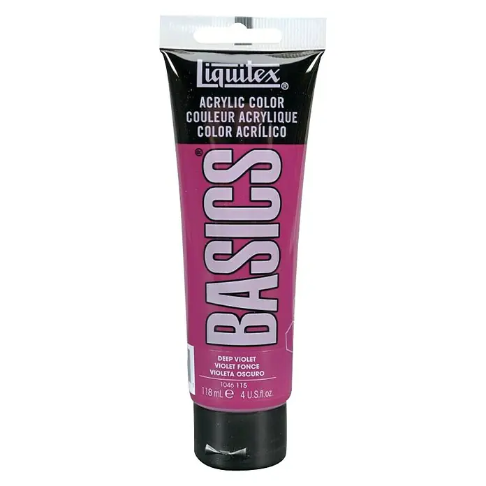 Liquitex Basics Acrylfarbe - Farbe: Violett dunkel, 118 ml, Tube - Vorderansicht