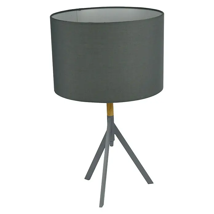 Tween Light Lámpara de sobremesa redonda Lova - 60 W, Ø x Al: 300 mm x 49 cm, Gris - Vista frontal