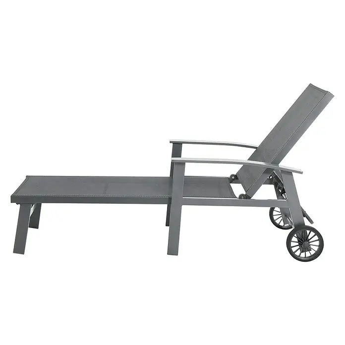 Sunfun Maja Tumbona - 196 x 80 x 102 cm, Textilene, Con ruedas