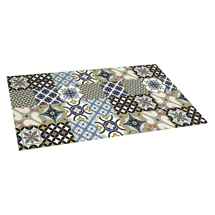 Alfombra de vinilo Croma hidraúlico - Multicolor, 150 x 80 cm