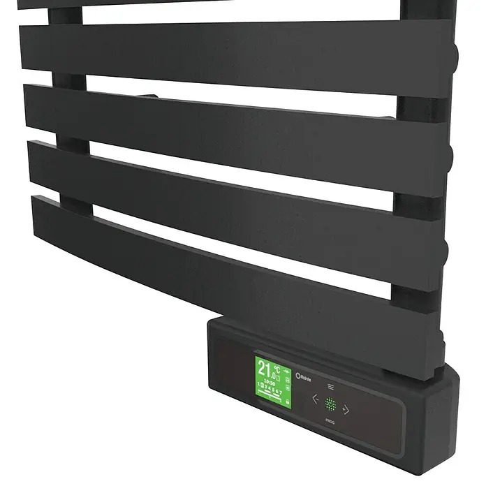 Rointe Radiador toallero eléctrico Delta - An x Al: 50 x 147,5 cm, 600 W, Negro, Display LC