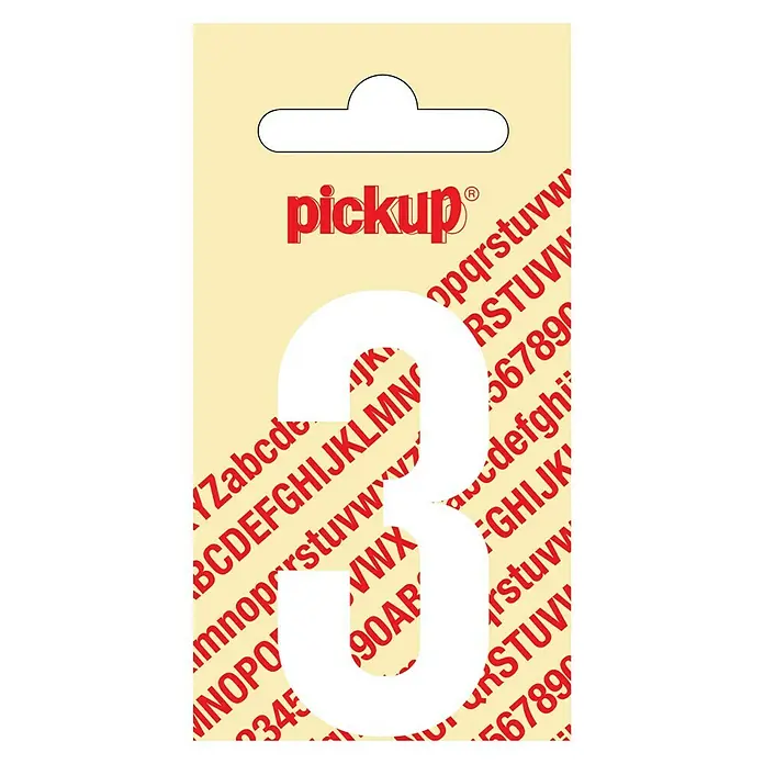 Pickup Naljepnica - Motiv: 3, Bijele boje, Visina: 60 mm