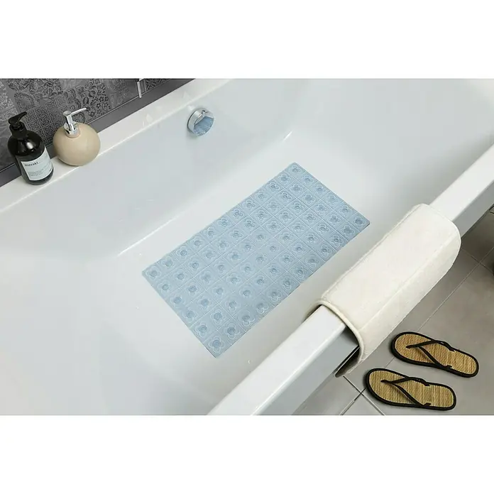 Tatay Alfombra antideslizante para bañera BCN - 36 x 72 cm, PVC, Azul