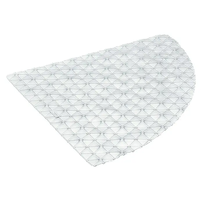Tatay Alfombra antideslizante para ducha angular Diamond - 48 x 48 cm, PVC, Translúcido