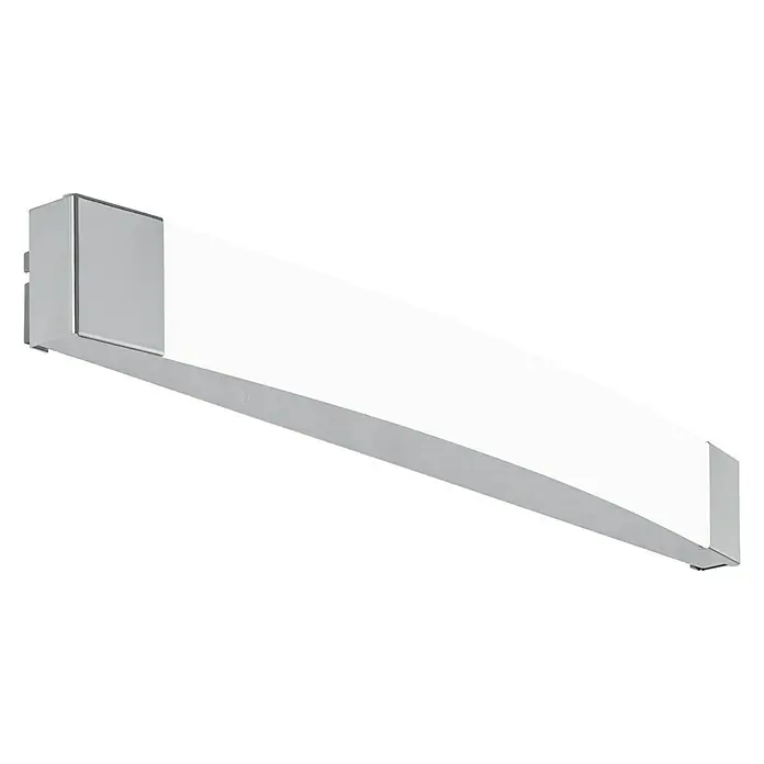 Eglo LED-Spiegelleuchte Siderno - 16 W, Farbe: Weiß, Chrom, L x B x H: 6,5 x 58 x 6 cm - Vorderansicht