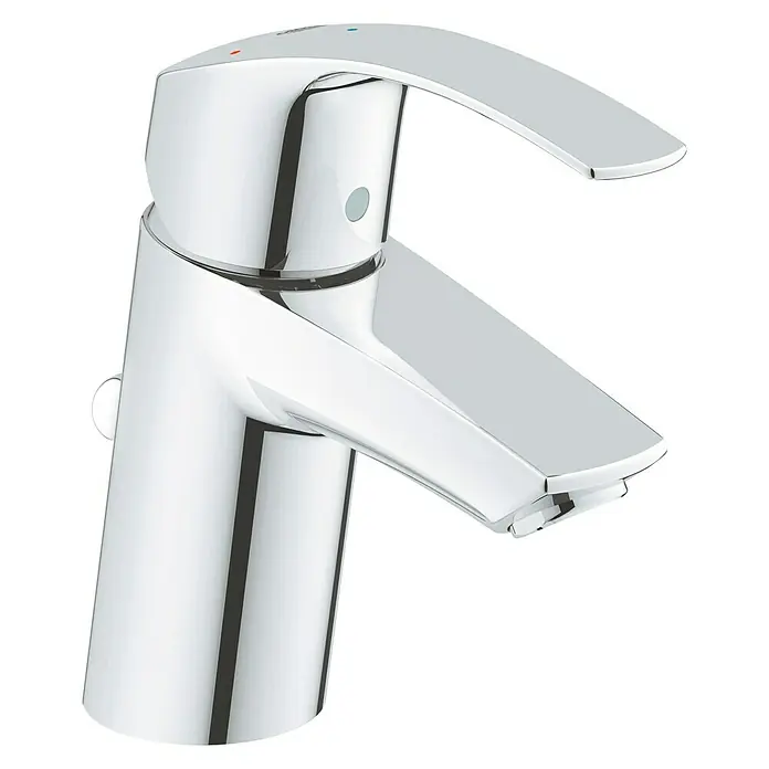 Grohe Eurosmart Waschtischarmatur S-Size - Chrom, Mit Zugstange, Energiespar-Funktion