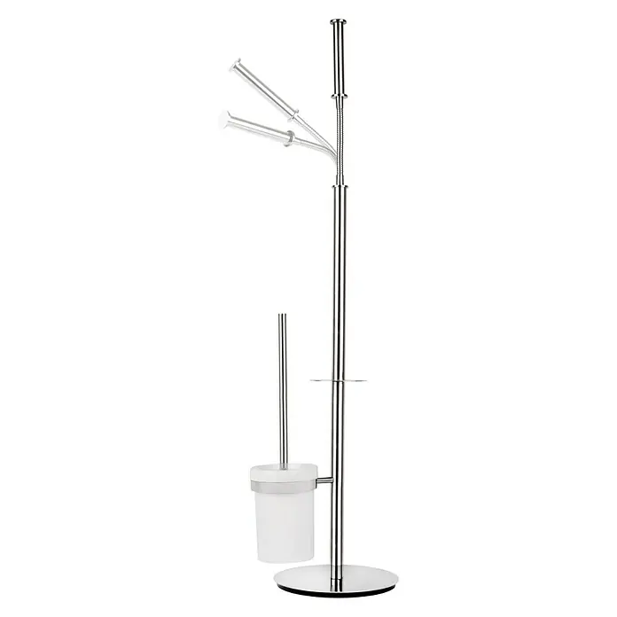 Bath Stage Portarrollos de reserva B-474 - Plateado, Blanco, Brillante