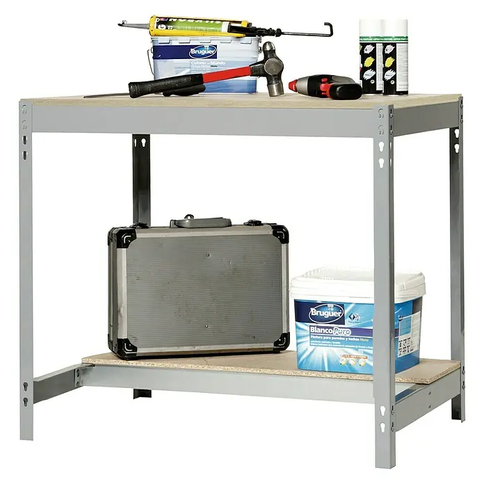 Simonrack Simonwork Banco de trabajo BT0 - L x An x Al: 76 x 151 x 84,2 cm, Capacidad de carga: 850 kg, Gris