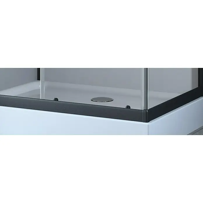 GEO Fix Komplettdusche - 80 x 110 x 215 cm, Weiß/Schwarz - Detailaufnahme