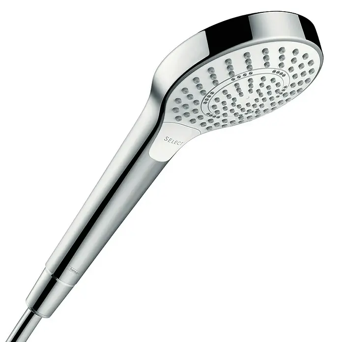 Hansgrohe Teleducha MySelect S - Número de funciones: 3 ud., Diámetro: 11 cm, Blanco/Cromado