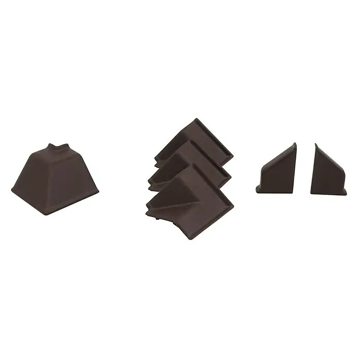 CUCINE Zubehör-Set gedreht - Schokobraun, 6 -tlg. - Vorderansicht