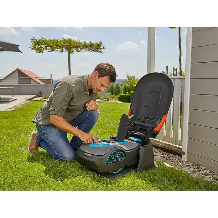 Gardena Mähroboter-Garage Sileno Life - Passend für: Gardena Mähroboter Sileno life/Sileno city/smart Sileno life/smart Sileno city - Anwendungsbeispiel