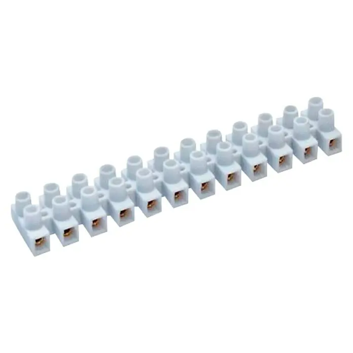 Famatel Regleta de conexión - 10 mm², 12 polos, Blanco