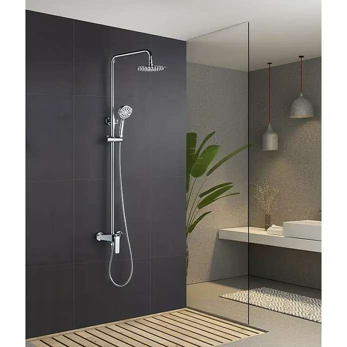 Imex Escocia Sistema de ducha - Con grifo monomando, Número de tipos de chorro: 4 ud., Cromo - Foto ambiente
