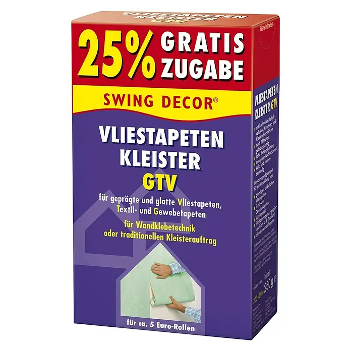 Swing Decor Vliestapeten-Kleister 25 % gratis - 250 g - Rechte Seitenansicht