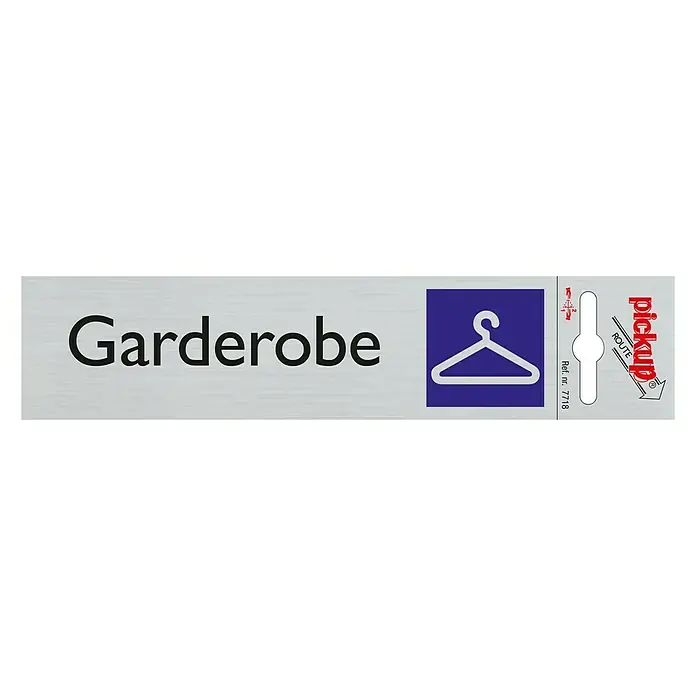 Pickup Aufkleber - Motiv: Garderobe, L x B: 165 x 44 mm - Draufsicht