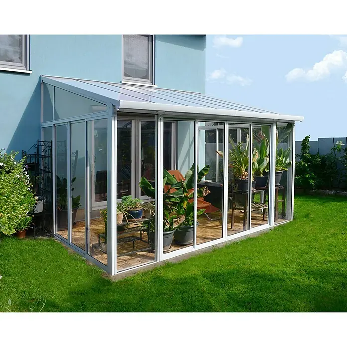 Palram – Canopia Wintergarten San Remo - B x T x H: 4,25 m x 3 m x 3,1 m, Verkehrsweiß - Stimmungsaufnahme