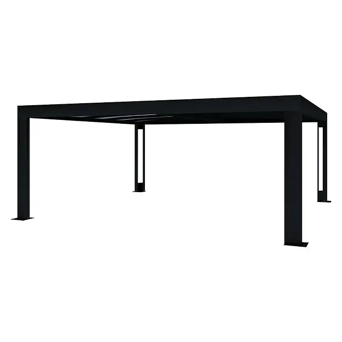 Abson Cubus Carport - 5,5 x 5,8 x 2,7 m, Einfahrtshöhe: 2,15 m, Ohne LED & ohne Solar - Linke Seitenansicht