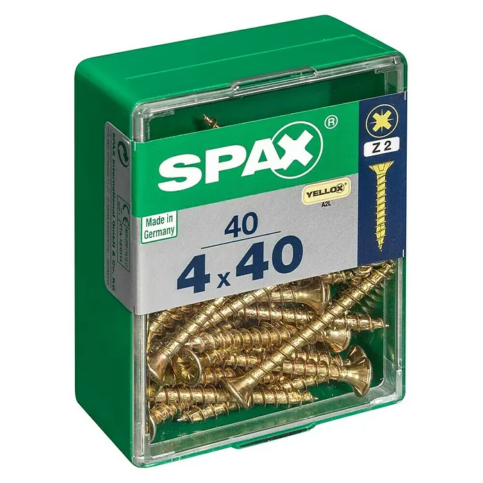Spax Univerzalni vijak - 4 x 40 mm, Puni navoj, 40 kom - Pogled s lijeve strane