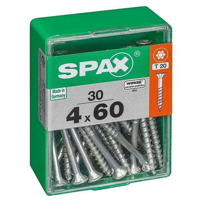 Spax Univerzalni vijak T-Star plus - Ø x D: 4 x 60 mm, Površina WIROX, T-Star plus, 30 kom - Pogled s lijeve strane