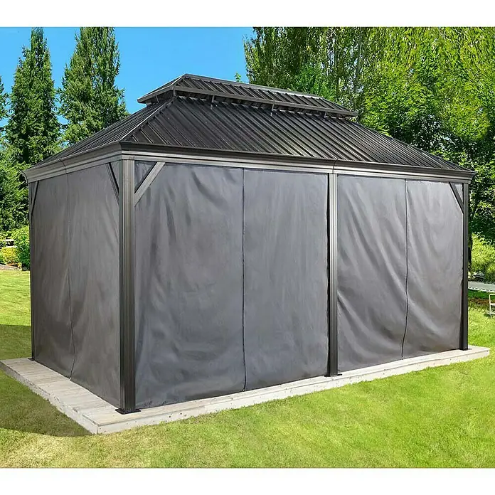 Sojag Pavillon-Seitenwände Messina - Passend für: Sojag Pavillon Messina 12 x 20, Anthrazit - Stimmungsaufnahme