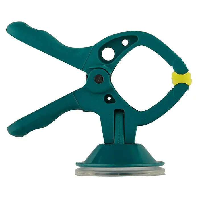 Wolfcraft Pinza con resorte Microfix S - Con ventosa, Anchura de sujeción: 20 mm, Fuerza de sujeción: 250 g - Vista de perfil derecho