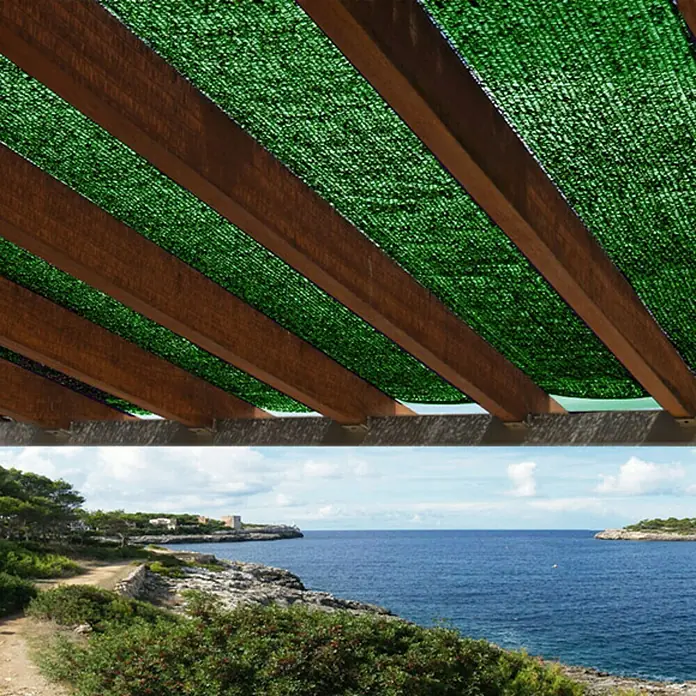 Mreža sjenilo - Zelene boje, D x V: 4 x 3 m - Živopisni prikaz