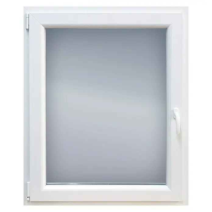 Solid Elements Set de ventana de PVC Practicable-Oscilobatiente - 90 x 120 cm, Izquierda, Blanco, Sin persiana - Vista frontal